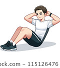 男人訓練腹肌 115126476