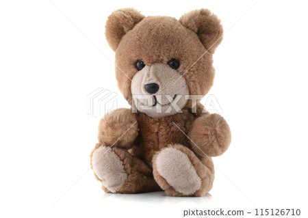 Happy brown Teddy Bear on white 115126710