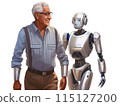 跟著老人的人形機器人 115127200