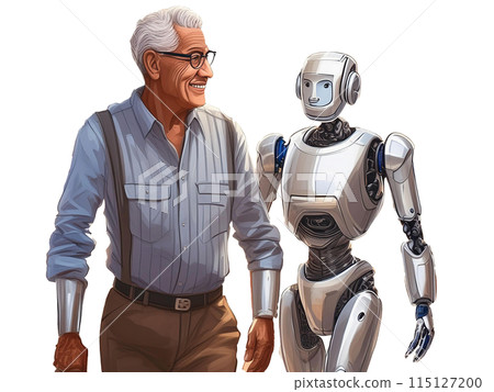 跟著老人的人形機器人 115127200