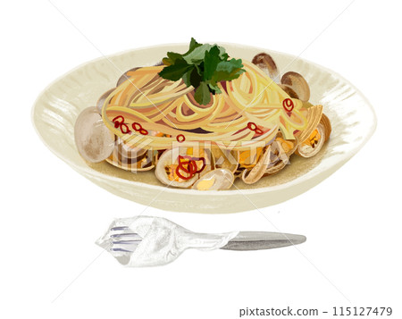 Vongole Bianco (with fork) 115127479