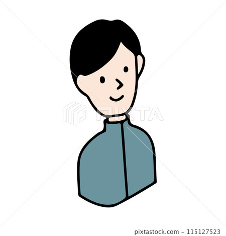 Illustration icon of male students in uniform Junior high and high school students 115127523