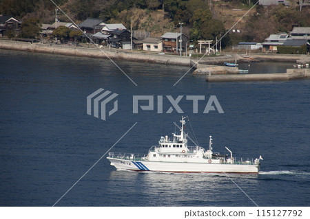 Patrol boat passing through Kurushima Strait 115127792