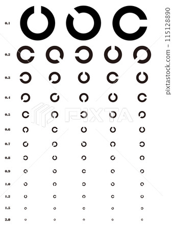 Measurable Eyesight Test Chart Measurable Eyesight Test Chart 115128890