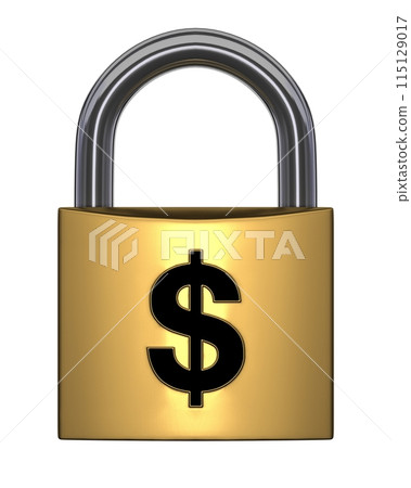 Dollar Sign Padlock Dollar Sign Padlock 115129017