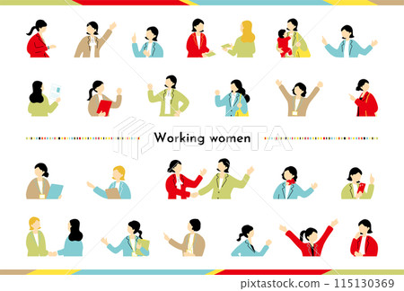 Working women business scene material collection Working women business scene material collection 115130369