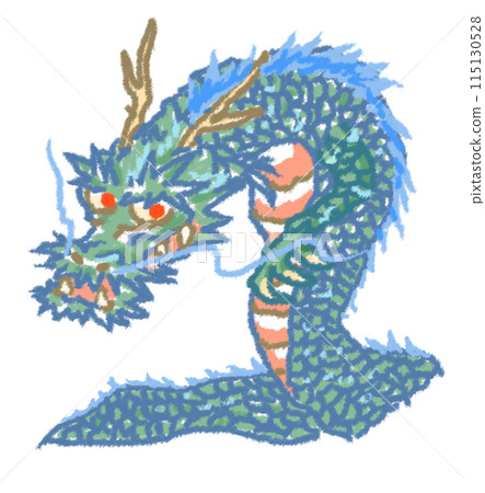 擁有細緻鱗片的強大藍龍 擁有細緻鱗片的強大藍龍 115130528