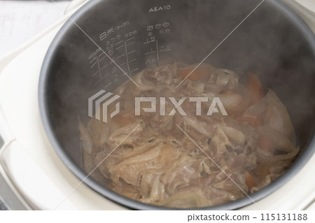 Rice cooker dish: Nikujaga (beef and potatoes) 115131188