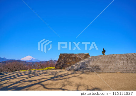 神奈川縣那賀郡二宮町的東山公園展望台,春季可眺望西面(富士山、矢倉岳等) 神奈川縣那賀郡二宮町的東山公園展望台,春季可眺望西面(富士山、矢倉岳等) 115131827