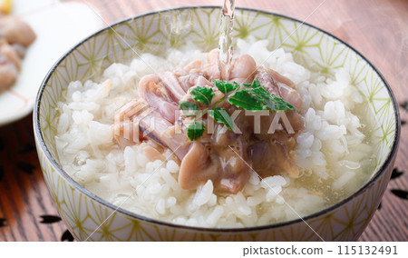 Salted squid and ochazuke (rice with tea) Made with domestically produced flying squid 115132491