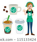Simple cafe material 115133424