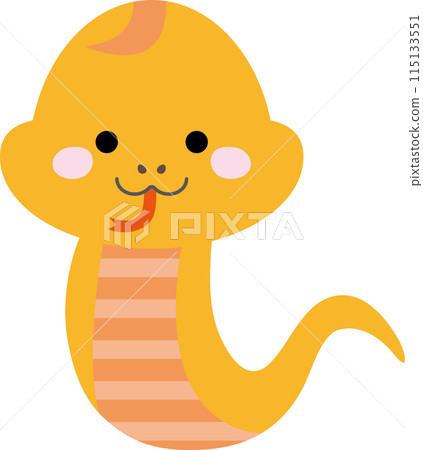 Laughing cute snake character Laughing cute snake character 115133551