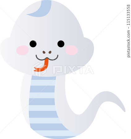 Laughing cute snake character Laughing cute snake character 115133558