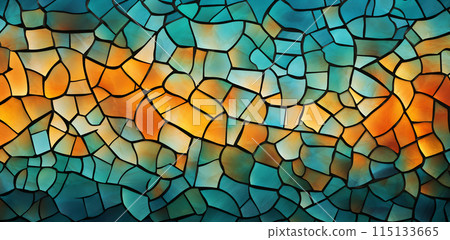 Close up of a stained glass window Close up of a stained glass window 115133665