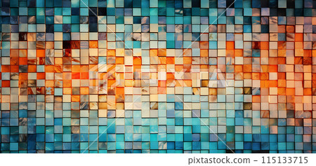 Colorful tile wall 115133715