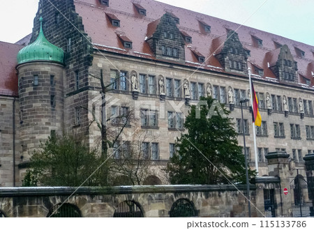 Courthouse of Nuremberg, Germany. Palace of Justice where Nuremberg Trials took place after World War 2 Courthouse of Nuremberg, Germany. Palace of Justice where Nuremberg Trials took place after World War 2 115133786