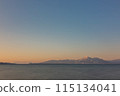 被冬日夕陽染紅的磐梯山 115134041