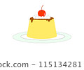 Pudding on a plate 115134281