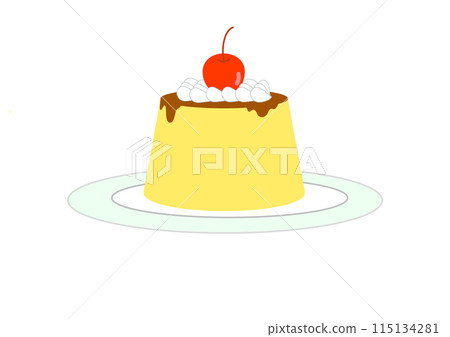 Pudding on a plate Pudding on a plate 115134281