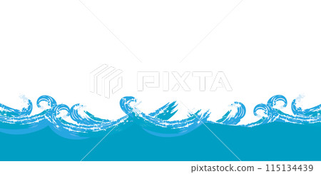 Wave image brush stroke illustration 115134439