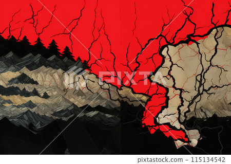 Stark Contrast Abstract Crack Design 115134542