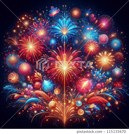夏日夜空閃耀的煙火1 115135670