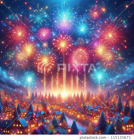 夏日夜空閃耀的煙火2 夏日夜空閃耀的煙火2 115135671