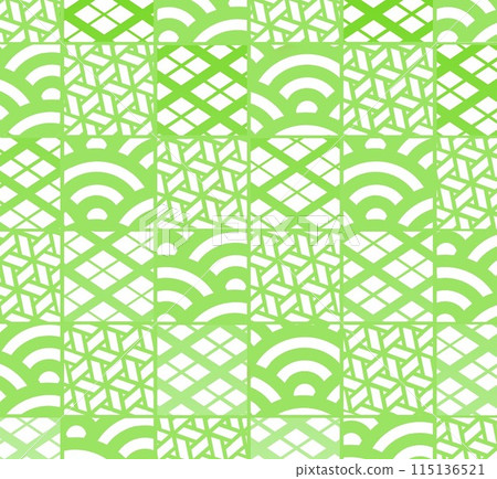 Green Japanese pattern 115136521