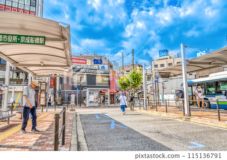 Cityscape of Funabashi City, Chiba Prefecture Nishi-Funabashi Station 115136791