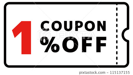 簡單的 1% OFF 優惠券材料 簡單的 1% OFF 優惠券材料 115137155