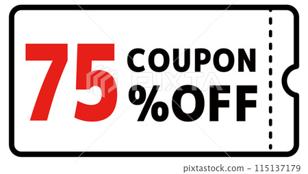Simple 75% OFF coupon material 115137179