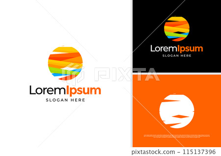 Colorful circle logo design template Colorful circle logo design template 115137396