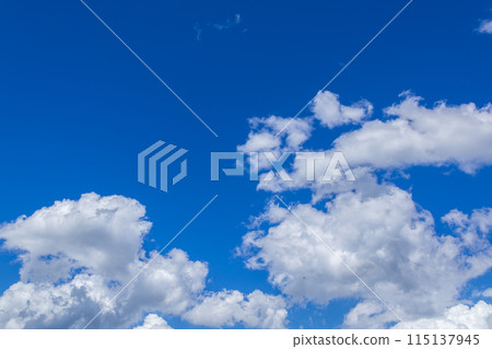 白雲在盛夏的藍天上流動 115137945