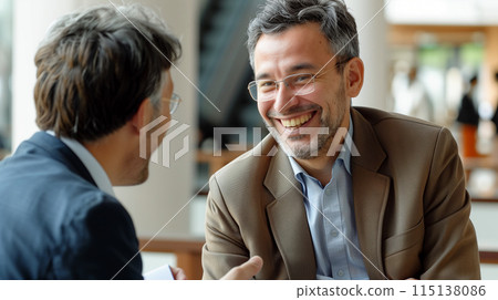 Two businessmen making a meeting 115138086