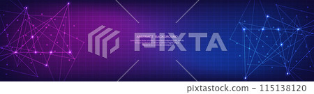 Digital technology background of global network connection and communication with connecting the dots and lines for banner design or header. 115138120