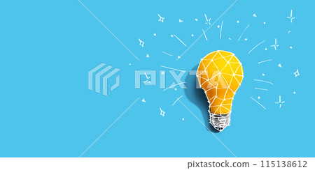 Idea light bulb with hand drawing sketch Idea light bulb with hand drawing sketch 115138612