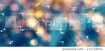 Rapid growth concept with blurred city at night Rapid growth concept with blurred city at night 115138643