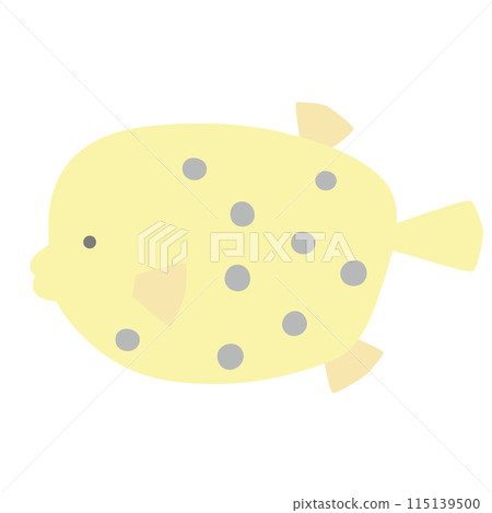 淺色可愛箱魚的插圖 淺色可愛箱魚的插圖 115139500