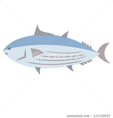 Light colored cute bonito illustration 115139507