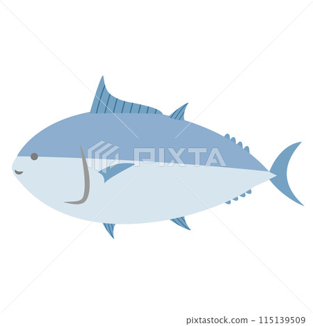 淺色可愛鮪魚插圖 淺色可愛鮪魚插圖 115139509