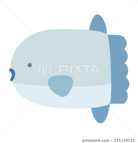 可愛的淺色翻車魚插圖 可愛的淺色翻車魚插圖 115139510