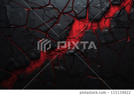 Scarlet Fissures on Obsidian 115139822