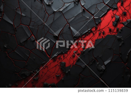 Cracked Surface Revealing Inner Glow Cracked Surface Revealing Inner Glow 115139839