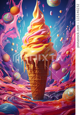 Surreal Ice Cream Delight 115140232