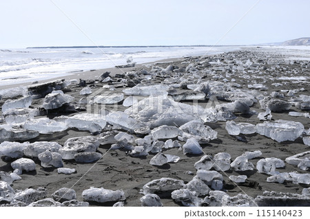 美麗的珠寶冰淇淋被沖上北海道大津海岸 [2 月] 115140423