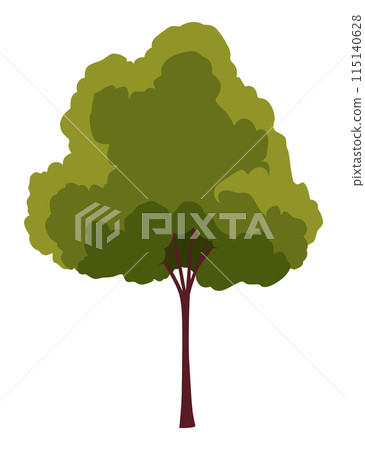 Green tree new cartoon style icon can use like design element Green tree new cartoon style icon can use like design element 115140628