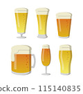 各類啤酒杯無線條插畫集 115140835