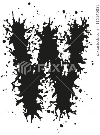 Metal music style letter. Decorative art font. 115140853