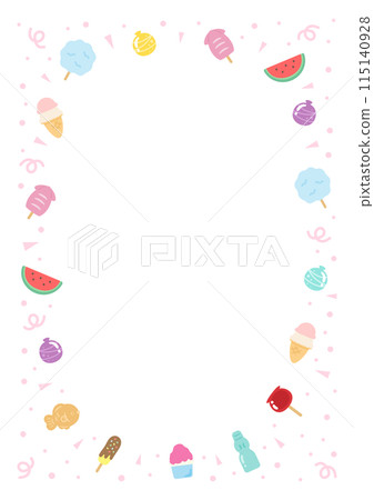 Japanese festival food frame material 03 Japanese festival food frame material 03 115140928