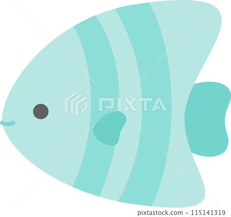 Angelfish vector illustration material_green fish 115141319